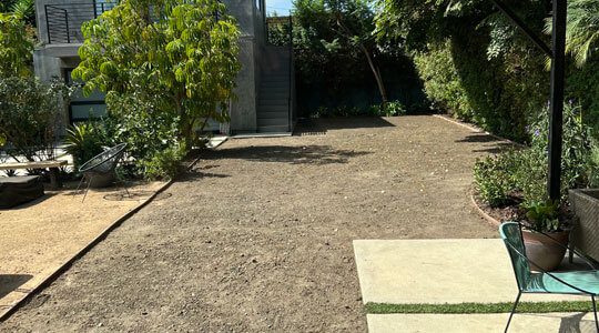 flatten ground on turf installation